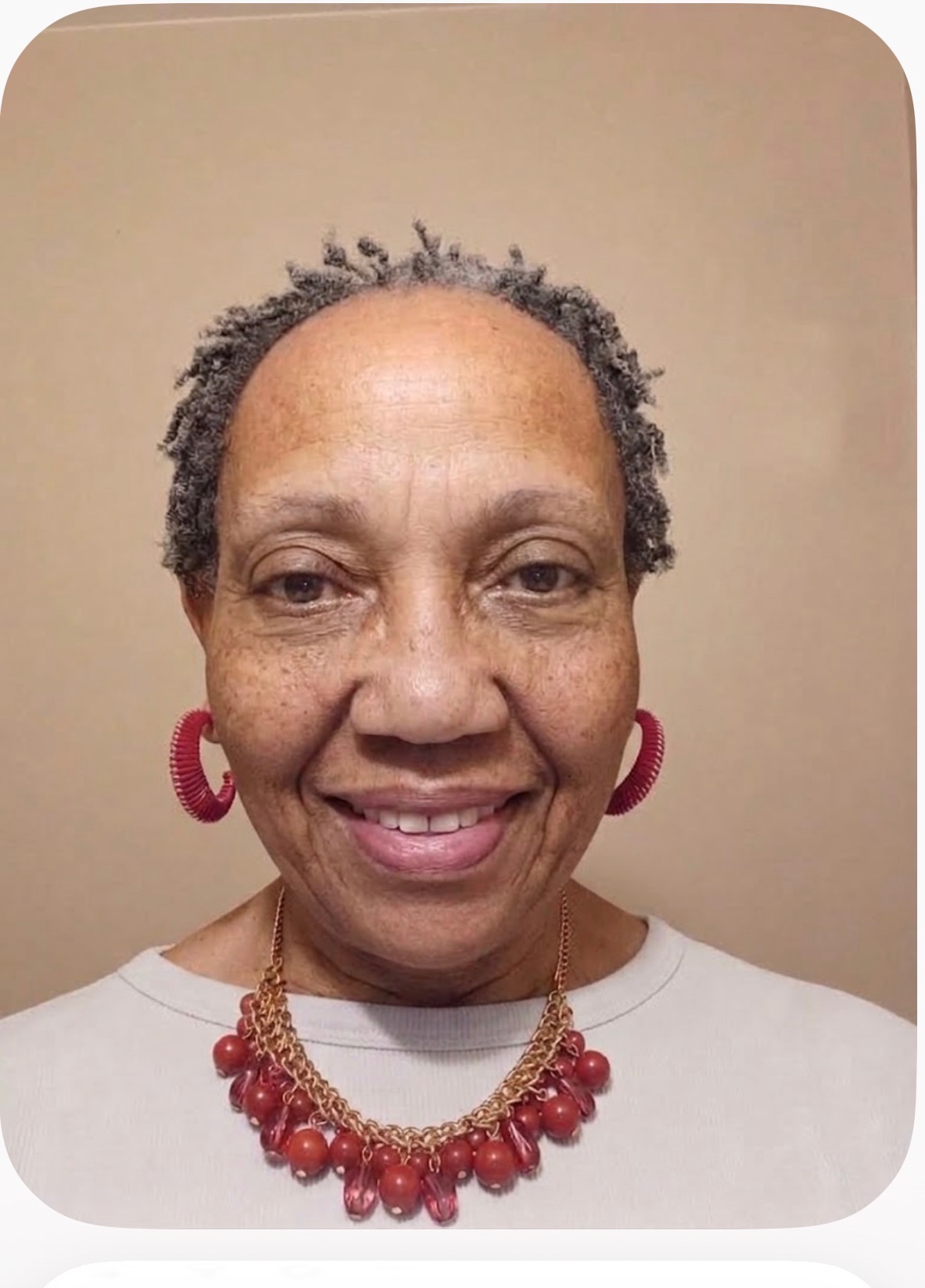 Silver Sister Locs, growth journey — before